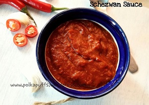 How to make schezwan sauce Homemade schezwan sauce recipe Easy schezwan sauce recipe Indo Chinese recipes Polkapuffs Polkapuffs recipe