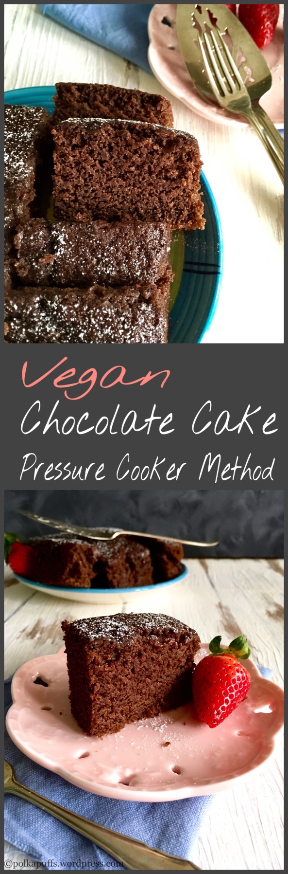 Vegan Chocolate Cake in pressure cooker